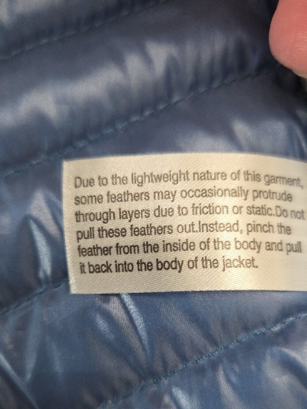 Calvin Klein Light Blue Quilted Packable Puffer Jacket with Hood - Picture 7 of 8